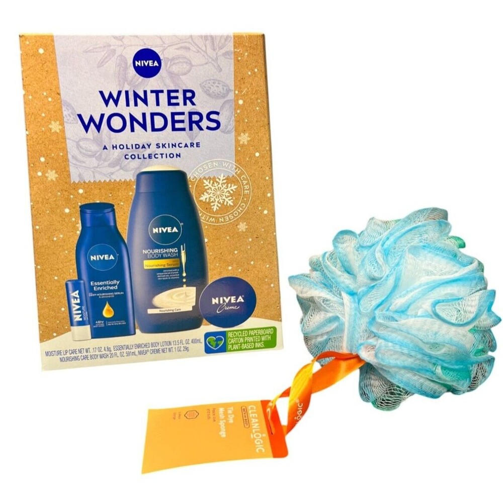 Nivea Winter Wonders Holiday Skincare Giftset Bodywash Nourishing Serum